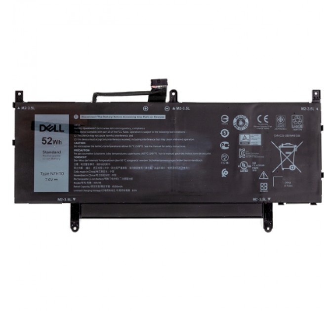 Акумулятор до ноутбука Dell Latitude 9510 (N7HT0) 7.6V 6500mAh (NB441693)