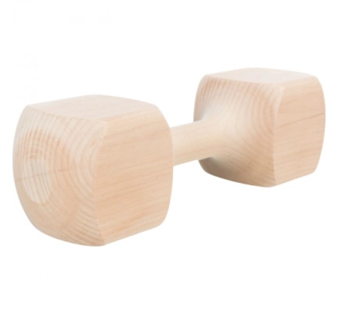 Іграшка для собак Trixie Гантель Дерев'яна Гранована 25 см (4011905032245)