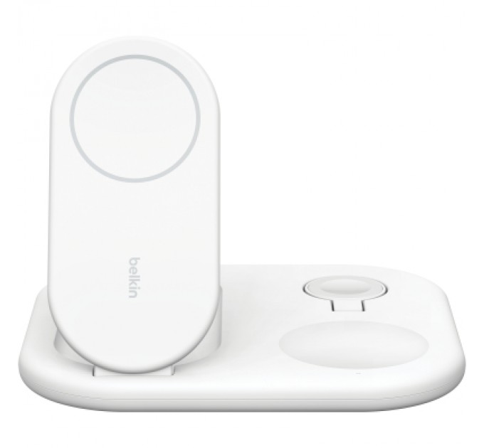 Зарядний пристрій Belkin 3in1 Magnetic Foldable iPhone/Watch/AirPods Qi2 15W white (WIZ029VFWH)