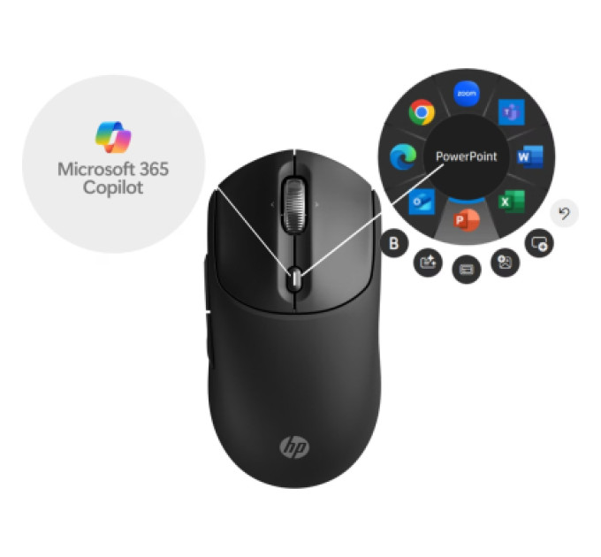 HP Мишка HP 700 Rechargeable Wireless/Bluetooth Black (AZ7B0AA)