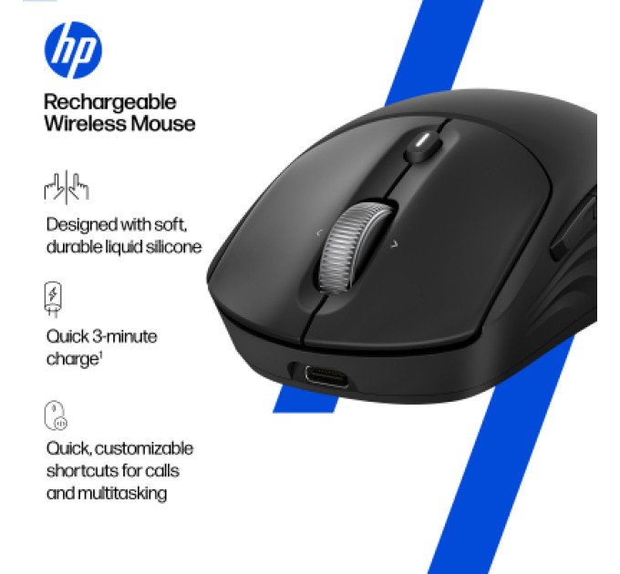 HP Мишка HP 700 Rechargeable Wireless/Bluetooth Black (AZ7B0AA)