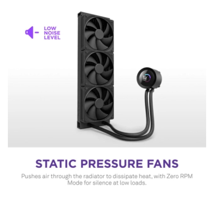 NZXT Система рідинного охолодження NZXT Kraken Plus V2 360mm AIO liquid cooler w/Displ (RL-KN360-B2)