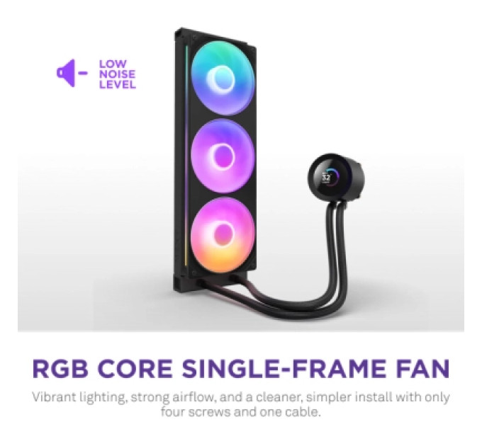 NZXT Система рідинного охолодження NZXT Kraken Plus RGB V2-360 mm AIO liquid cooler Bl (RL-KR360-B2)