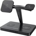 Зарядний пристрій Canyon wireless charger WS-404 15W 4in1 Black (CNS-WCS404)