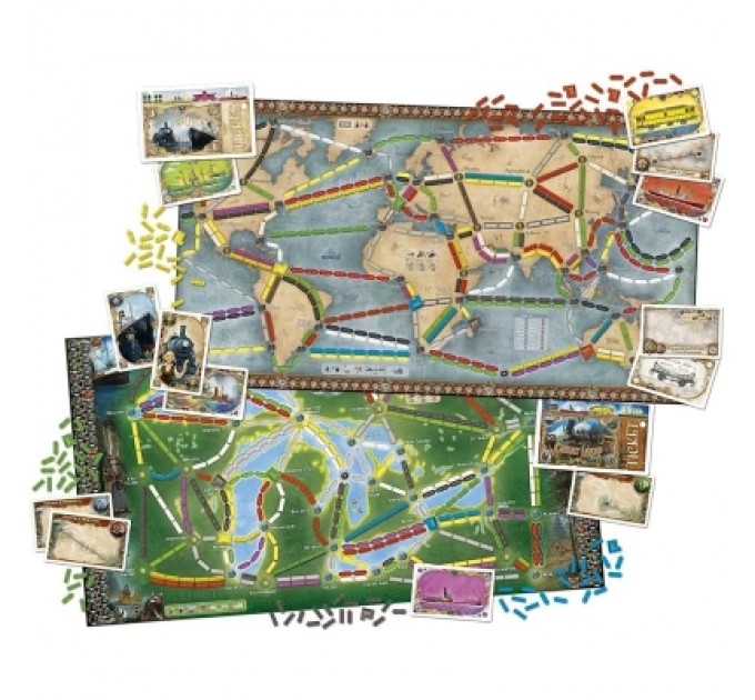 Настільна гра Lord of Boards Квиток на поїзд: Рейки та вітрила (Ticket to Ride: Rails & Sails) українська (LOB2333UA)