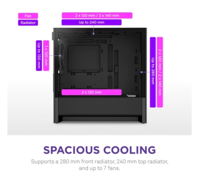 NZXT Корпус NZXT H3 Flow All Black (CC-H31FB-01)