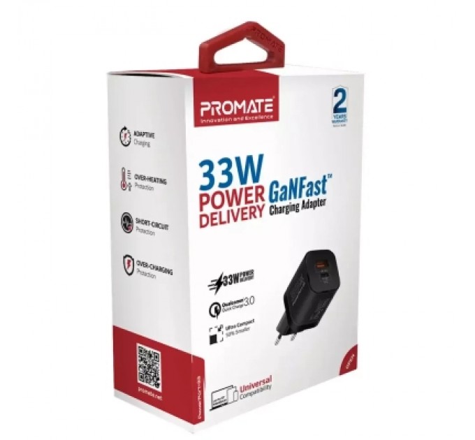 Зарядний пристрій Promate powerport-33.black