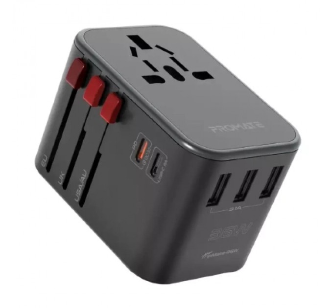 Зарядний пристрій Promate tripmate-36w.black