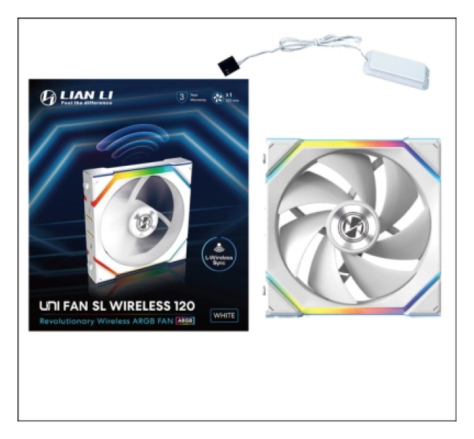Lian Li Кулер до корпусу Lian Li Uni Fan SL WIRELESS 120-1, White (G99.12SL1W1W.00)