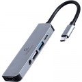 Cablexpert Концентратор Cablexpert USB-C 5-in-1 (hub/HDMI/PD/audio 3.5mm) (A-CM-COMBO5-02)