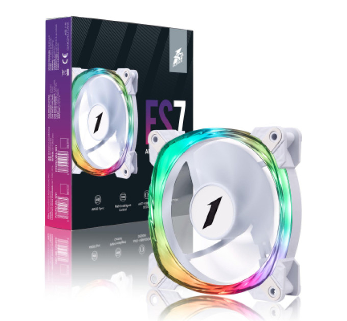 1stPlayer Кулер до корпусу 1stPlayer FS7 White (FS7-WH-1IN1)