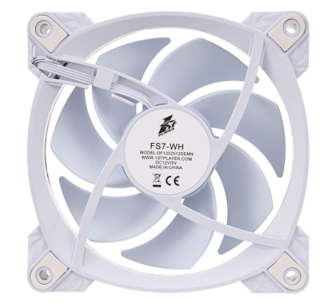 1stPlayer Кулер до корпусу 1stPlayer FS7 White (FS7-WH-1IN1)