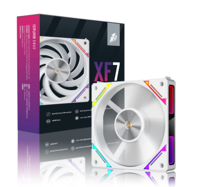 1stPlayer Кулер до корпусу 1stPlayer XF7 White (XF7-WH-1IN1)