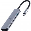 Cablexpert Концентратор Cablexpert USB-C 6-in-1 (hub/HDMI/CR) (A-CM-COMBO6-02)