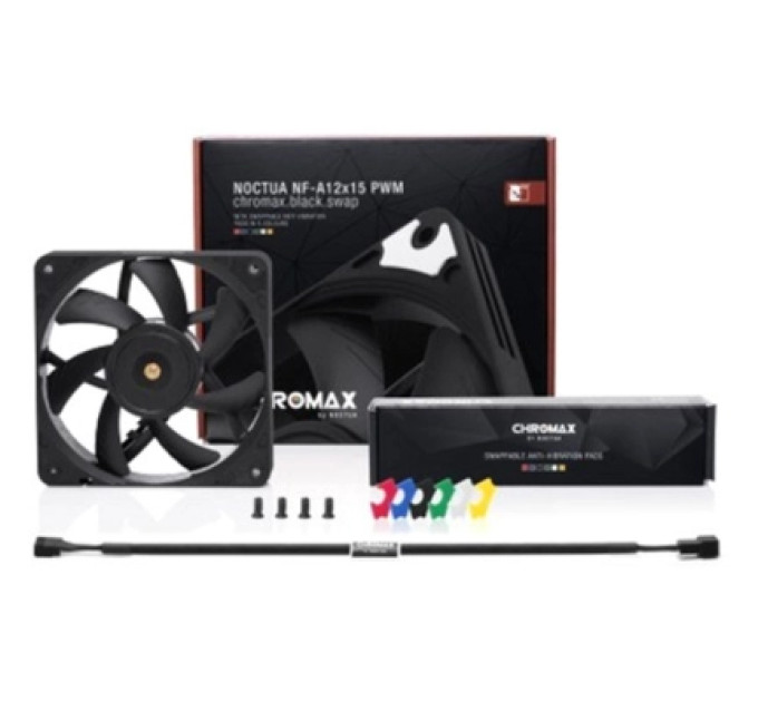 Noctua Кулер до корпусу Noctua NF-A12x15 PWM CHROMAX. BLACK. SWAP