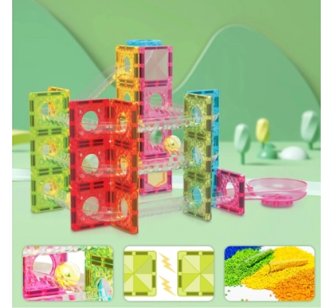Конструктор Picasso магнітний Tiles Mini Diamond Marble Run Track Set 60 деталей (817338028299)