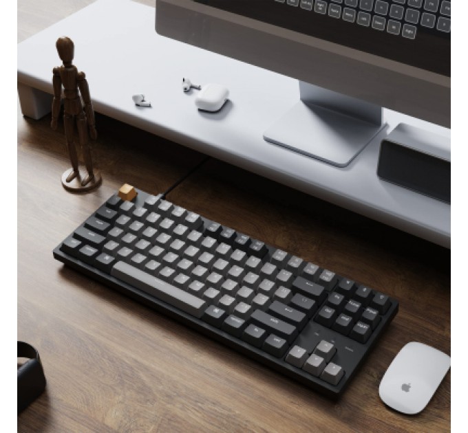 Клавіатура Keychron C1 Pro 87Key K pro Red RGB QMK/VIA Hot-swap USB UA Black (C1PM1_KEYCHRON)