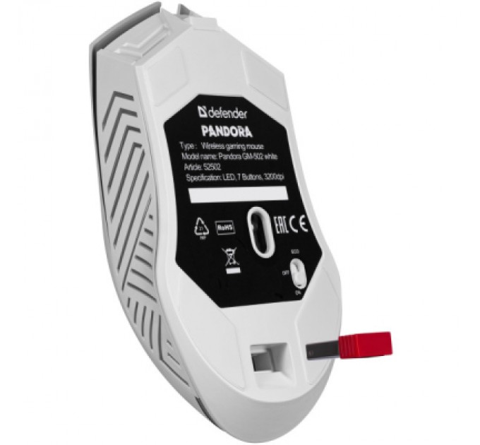 Мишка Defender Pandora GM-502 LED Wireless White (52502)