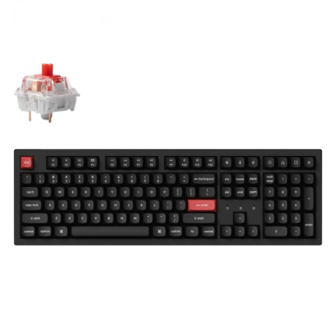 Клавіатура Keychron K10 PRO K pro Red QMK Wireless/Bluetooth/USB-А UA Black (K10P-A1-UA)