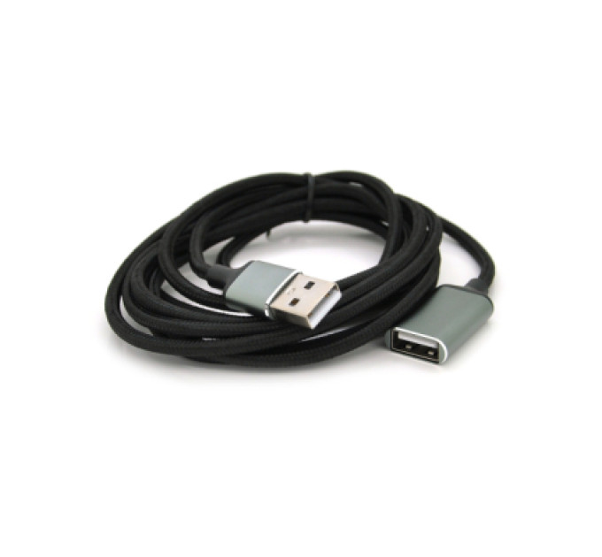 VEGGIEG Дата кабель USB 2.0 AM/AF 2.0m black VEGGIEG (YT-AM/AF-UF2-2)