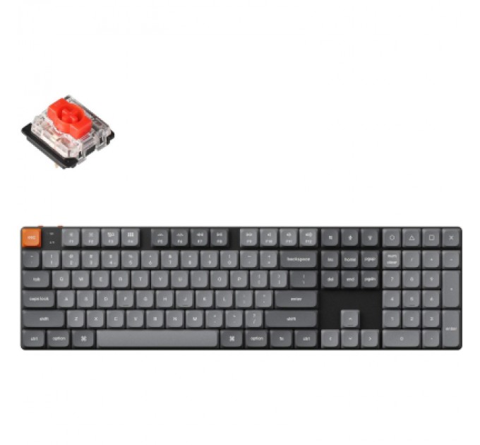 Клавіатура Keychron K5 Max Gateron MX 2.0 Red White Led QMK Wireless/Bluetooth/USB-А UA Black (K5M-A1-UA)
