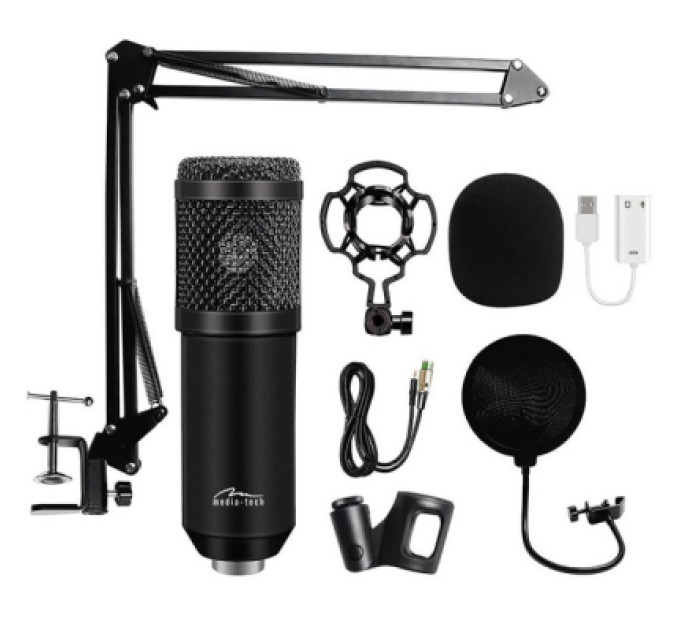 Media-Tech Мікрофон Media-Tech XLR USB Black (MT397K)