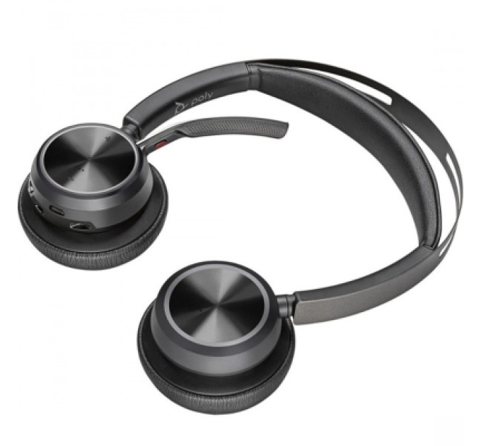 Poly Навушники Poly Voyager Focus 2 MS Stereo USB-C + USB-C/A Adapter + Charging Stand Black (9T9J6AA)