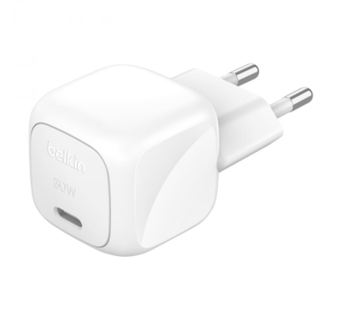 Зарядний пристрій Belkin USB-C PD30W PPS white (WCA008KQWH)