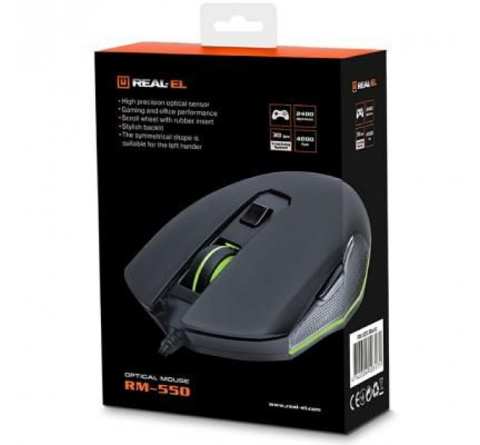 Мишка REAL-EL RM-550 Black