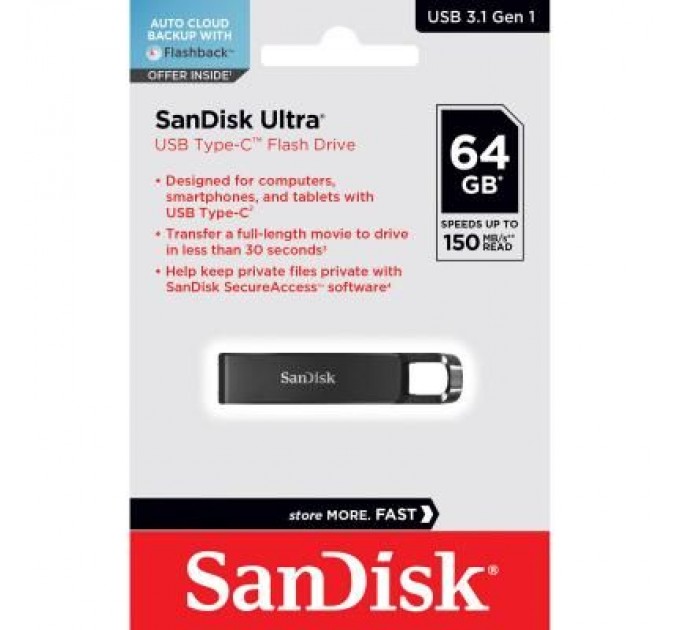 USB флеш накопичувач SanDisk 64GB Ultra Type-C (SDCZ460-064G-G46)