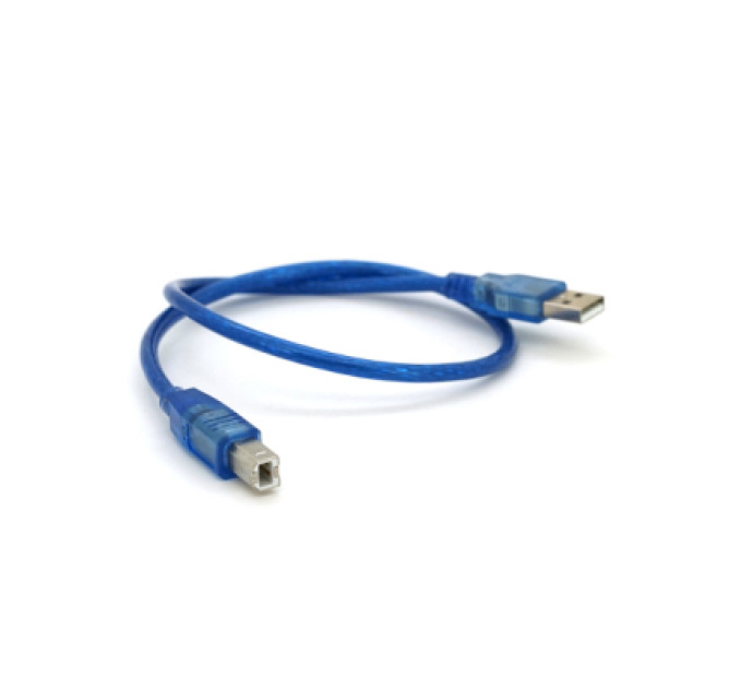 Ritar Кабель для принтера USB 2.0 AM/BM 0.5m blue Ritar (YT-AM/BM-0.5TBL)