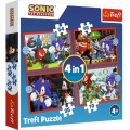 Пазл Trefl Sonic Пригоди Соніка 4 in 1 (35, 48, 54, 70) елемента (5900511346251)