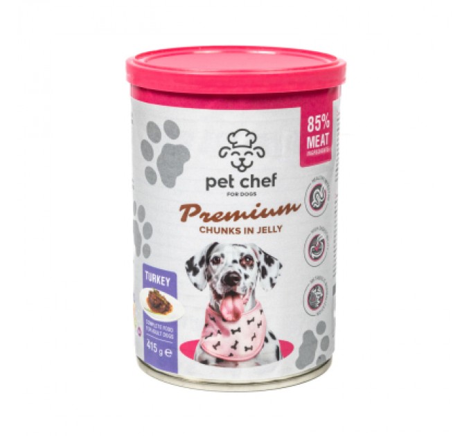 Вологий корм для собак Pet Chef З індичкою 415 г (4820255193601)