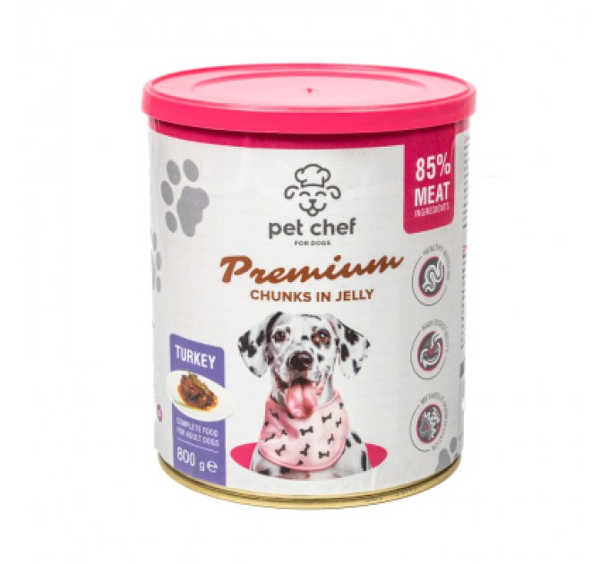 Вологий корм для собак Pet Chef З індичкою 800 г (4820255193670)