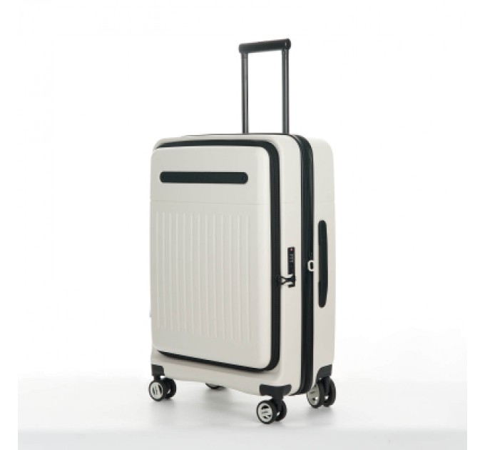 Валіза Bagland середня 72 л біла (1140621766)