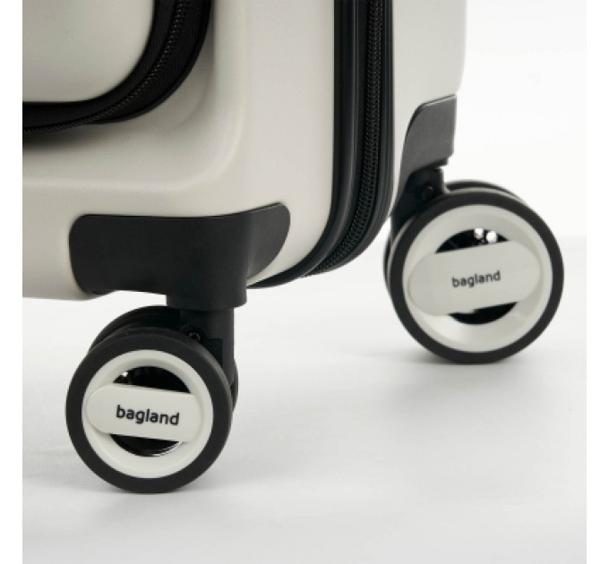 Валіза Bagland середня 72 л біла (1140621766)