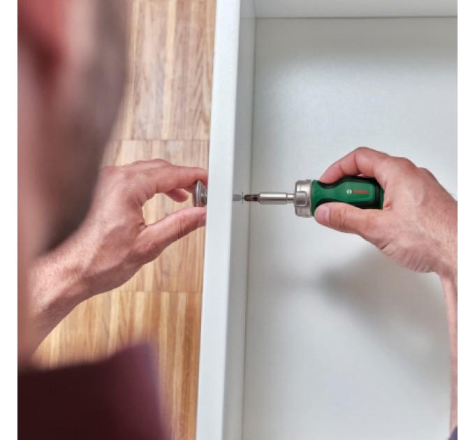 Набір викруток Bosch з тріскачкою, 6 насадок, руків''я TPR , 111мм, сталь CrV (1.600.A03.2UY)