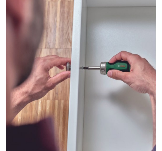 Набір викруток Bosch з тріскачкою, 6 насадок, руків''я TPR , 111мм, сталь CrV (1.600.A03.2UZ)