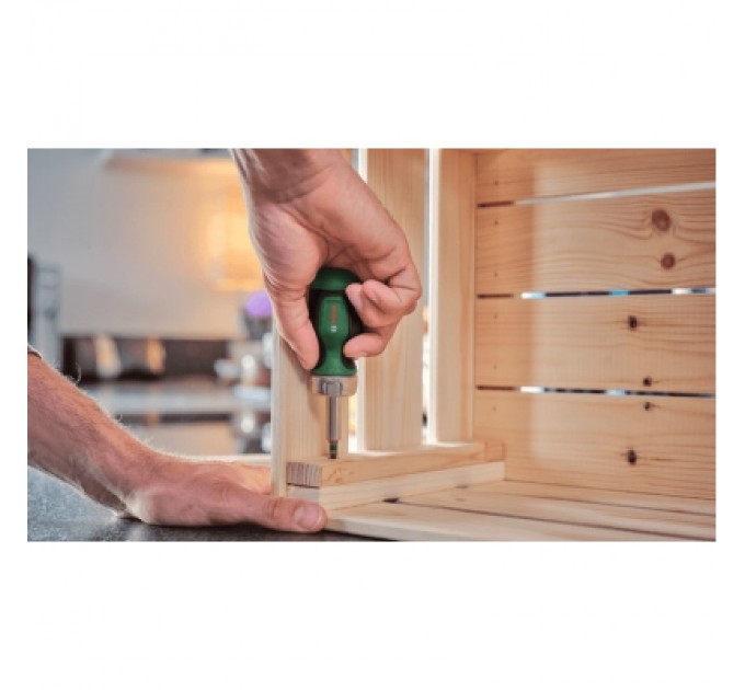 Набір викруток Bosch з тріскачкою, 6 насадок, руків''я TPR , 111мм, сталь CrV (1.600.A03.2UZ)