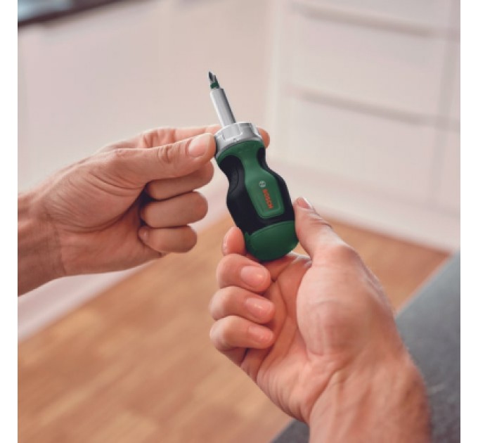 Набір викруток Bosch з тріскачкою, 6 насадок, руків''я TPR , 111мм, сталь CrV (1.600.A03.2UZ)