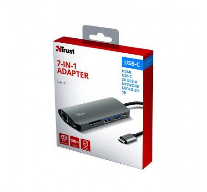 Концентратор Trust DALYX 7-IN-1 USB-C ALUMINIUM (23775_TRUST)