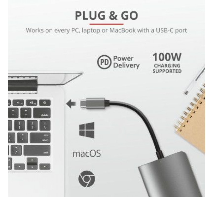 Концентратор Trust DALYX 7-IN-1 USB-C ALUMINIUM (23775_TRUST)
