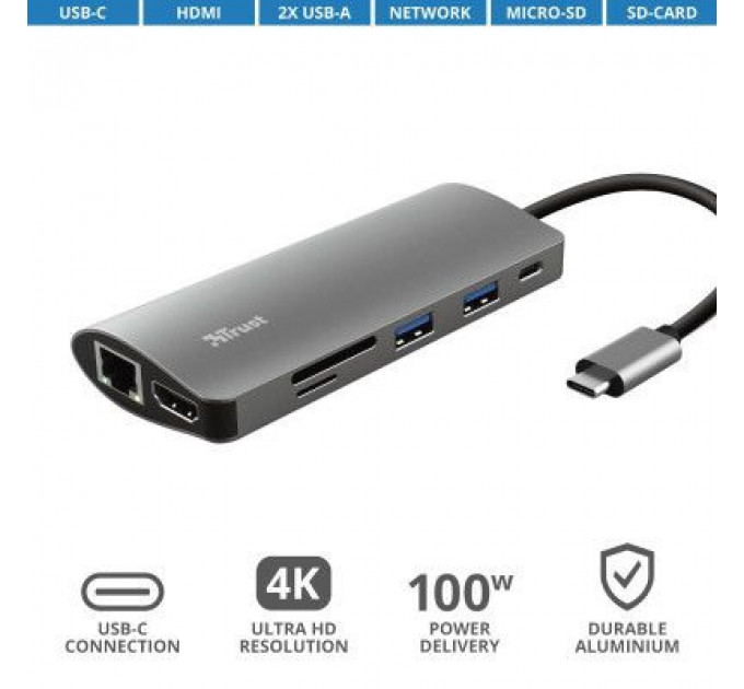 Концентратор Trust DALYX 7-IN-1 USB-C ALUMINIUM (23775_TRUST)