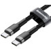 Baseus Дата кабель USB-C to USB-C 2.0m USB 3.1 3A grey-black Baseus (CATKLF-HG1)