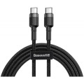Baseus Дата кабель USB-C to USB-C 2.0m USB 3.1 3A grey-black Baseus (CATKLF-HG1)