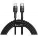 Baseus Дата кабель USB-C to USB-C 2.0m USB 3.1 3A grey-black Baseus (CATKLF-HG1)