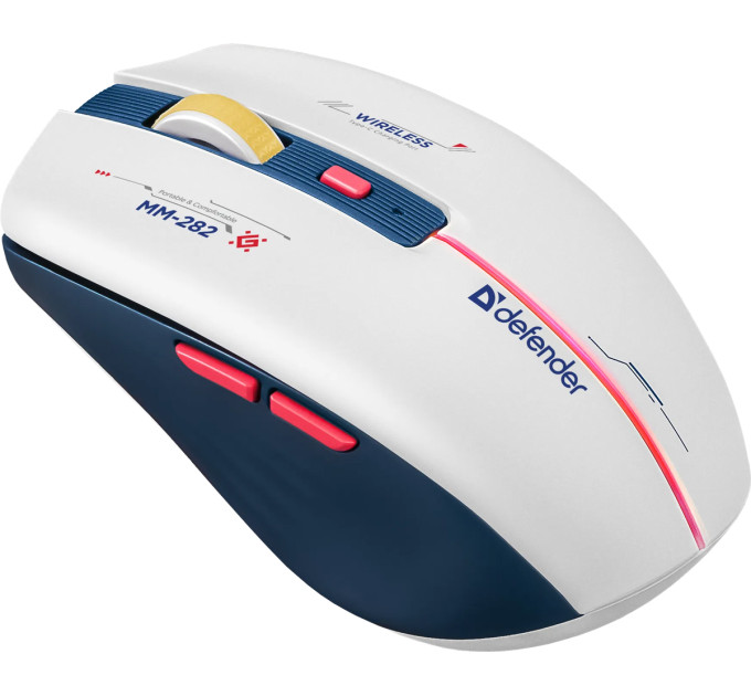 Defender Мишка Defender Dila MM-282 Wireless White/Blue (52282)