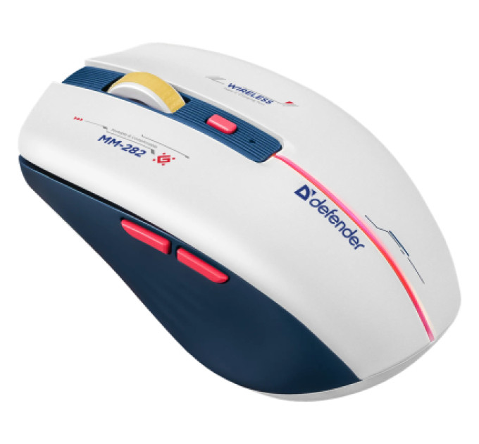 Defender Мишка Defender Dila MM-282 Wireless White/Blue (52282)