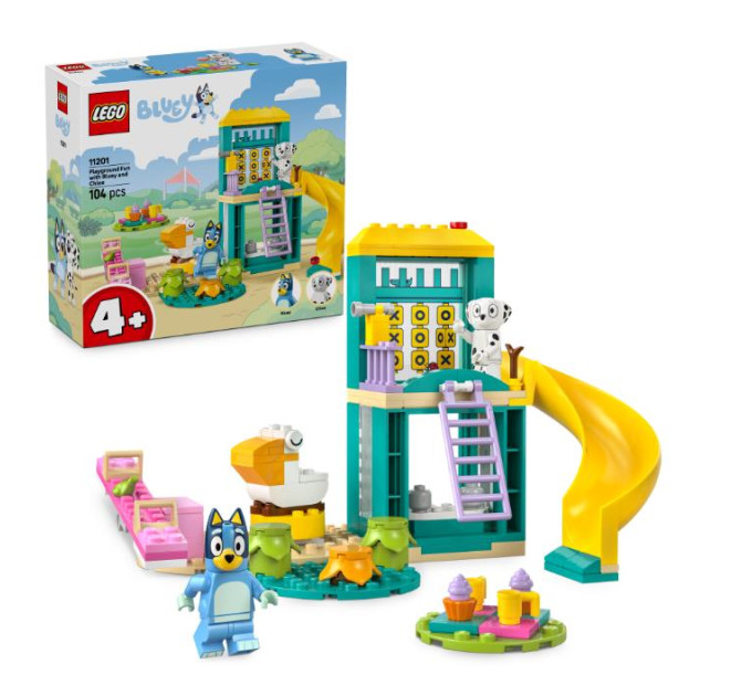LEGO Конструктор LEGO Bluey Веселощі з Блуї та Хлоєю на ігровому майданчику (11201)
