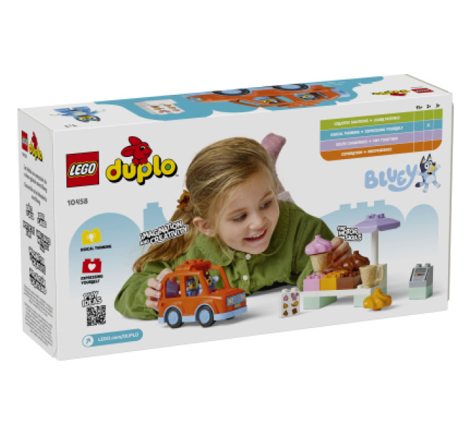 LEGO Конструктор LEGO DUPLO Bluey Подорож із морозивом із Блуї (10458)